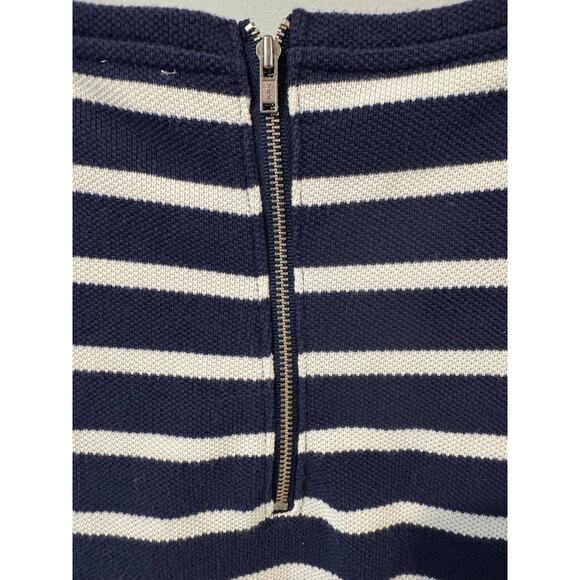 Levi’s Navy & White Long-Sleeve Striped Mini Dress Size Small Stretch Knit Dress - Picture 2 of 4